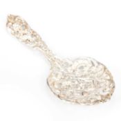 A LATE VICTORIAN FANCY SILVER SIFTING SPOON