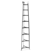 A WROUGHT-IRON EIGHT-TIER GRADUATED PAN-STAND