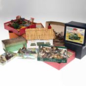 A LARGE COLLECTION OF 1920S/30S LEAD FARM ANIMALS, CHARACTERS, VEHICLES AND ACCESSORIES