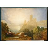 MANNER OF J.M.W TURNER (19TH CENTURY) LANDSCAPE WITH CASTLE, POSSIBLY IN GERMANY