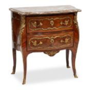 A FRENCH KINGWOOD AND GILT-METAL MOUNTED BOMBE COMMODE 18TH CENTURY, IN LOUIS XV STYLE, TWICE STAMPE