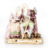 A RARE MINTON FIGURE GROUP, "JOHN ANDERSON MY JO", CIRCA 1835-40