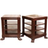 A PAIR OF REGENCY STYLE ROSEWOOD BOOKCASES, 20TH CENTURY