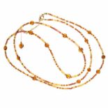 A GEMSTONE BEAD NECKLACE