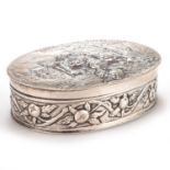 A GERMAN SILVER BOX, LATE 19TH CENTURY