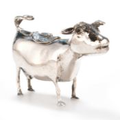 A DUTCH SILVER COW CREAMER