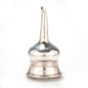 A GEORGE IV SILVER WINE FUNNEL