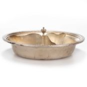 AN AMERICAN STERLING SILVER TRIPARTITE DISH