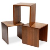 GERALD MCCABE (USA, 1927-2010) FOR ORANGE CRATE MODERN, A TRIO OF MID-CENTURY CUBE SIDE TABLES