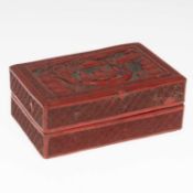 A CHINESE CINNABAR LACQUER BOX, QING DYNASTY