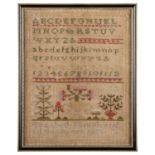 A GEORGE III NEEDLEWORK SAMPLER