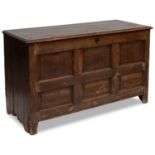 A 19TH CENTURY PINE MULE CHEST OR GRAIN BIN