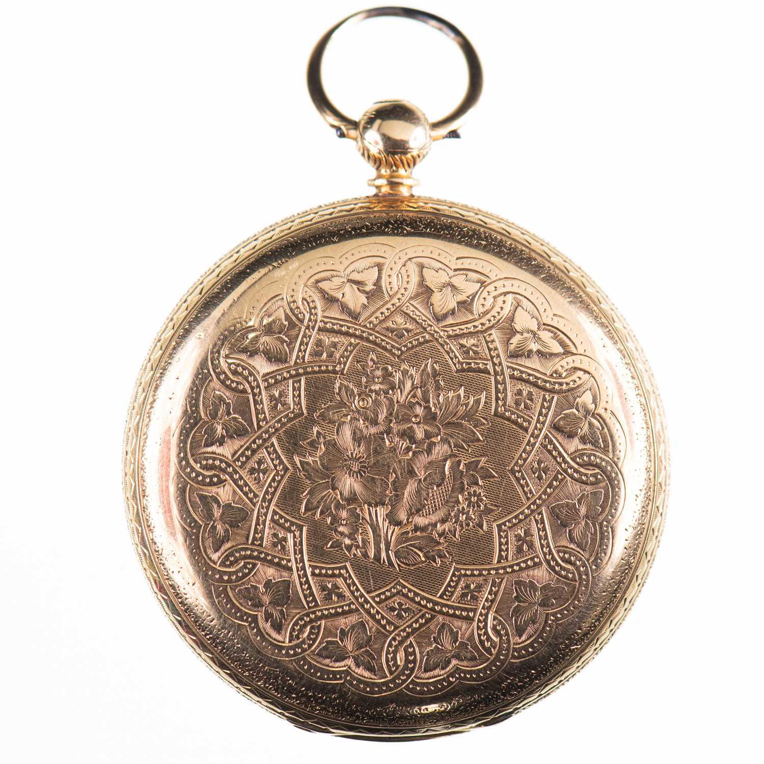 AN 18CT GOLD OPEN FACE POCKET WATCH - Image 2 of 2