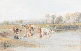 GEORGE ALFRED FRIPP (1813-1896) CATTLE DRINKING