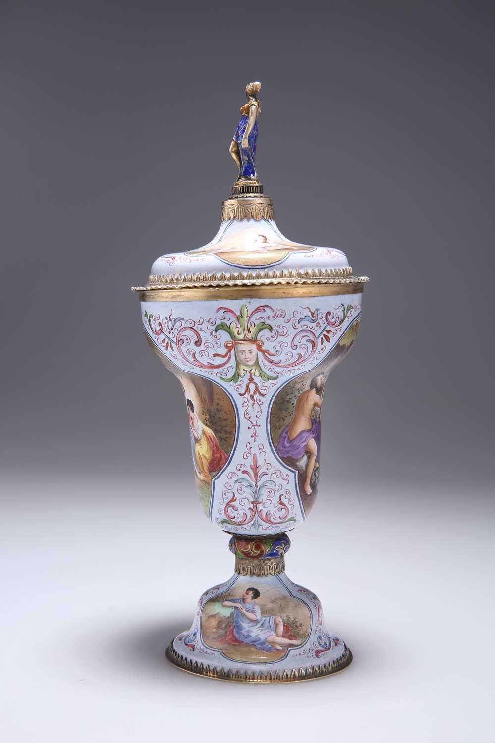 A FINE VIENNESE ENAMEL AND SILVER-GILT CUP AND COVER, BY HERMANN BOHM, CIRCA 1870 - Image 3 of 4