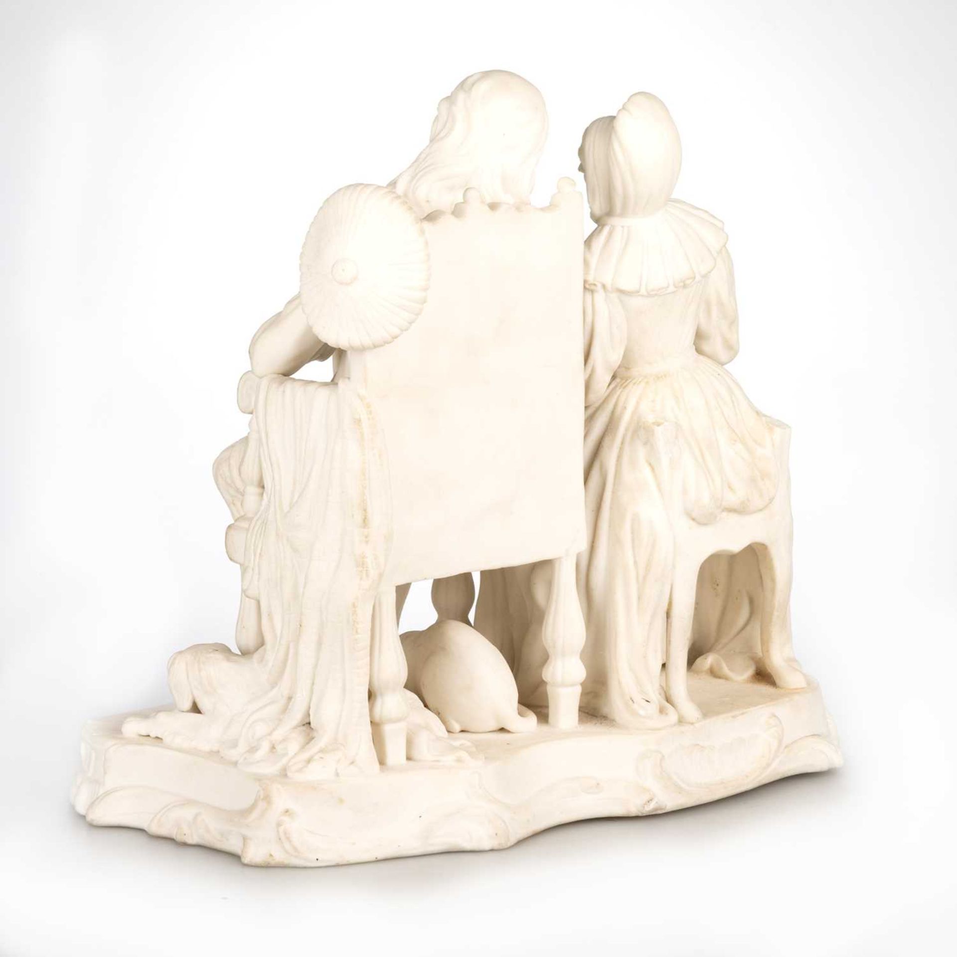 A MINTON BISCUIT PORCELAIN FIGURE GROUP, "JOHN ANDERSON MY JO", CIRCA 1830 - Image 2 of 2