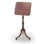 A REGENCY INLAID MAHOGANY MUSIC STAND