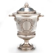 A VICTORIAN SILVER CUP AND COVER
