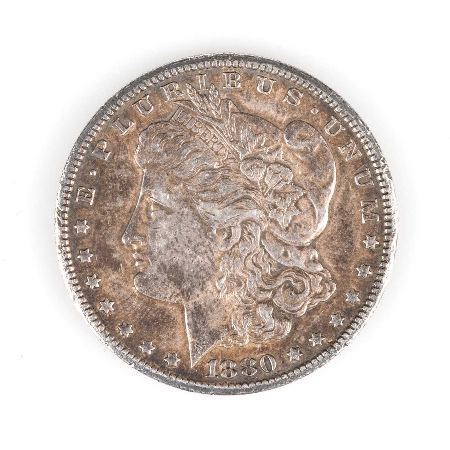 A USA CARSON CITY MORGAN SILVER DOLLAR, 1880 - Image 2 of 2