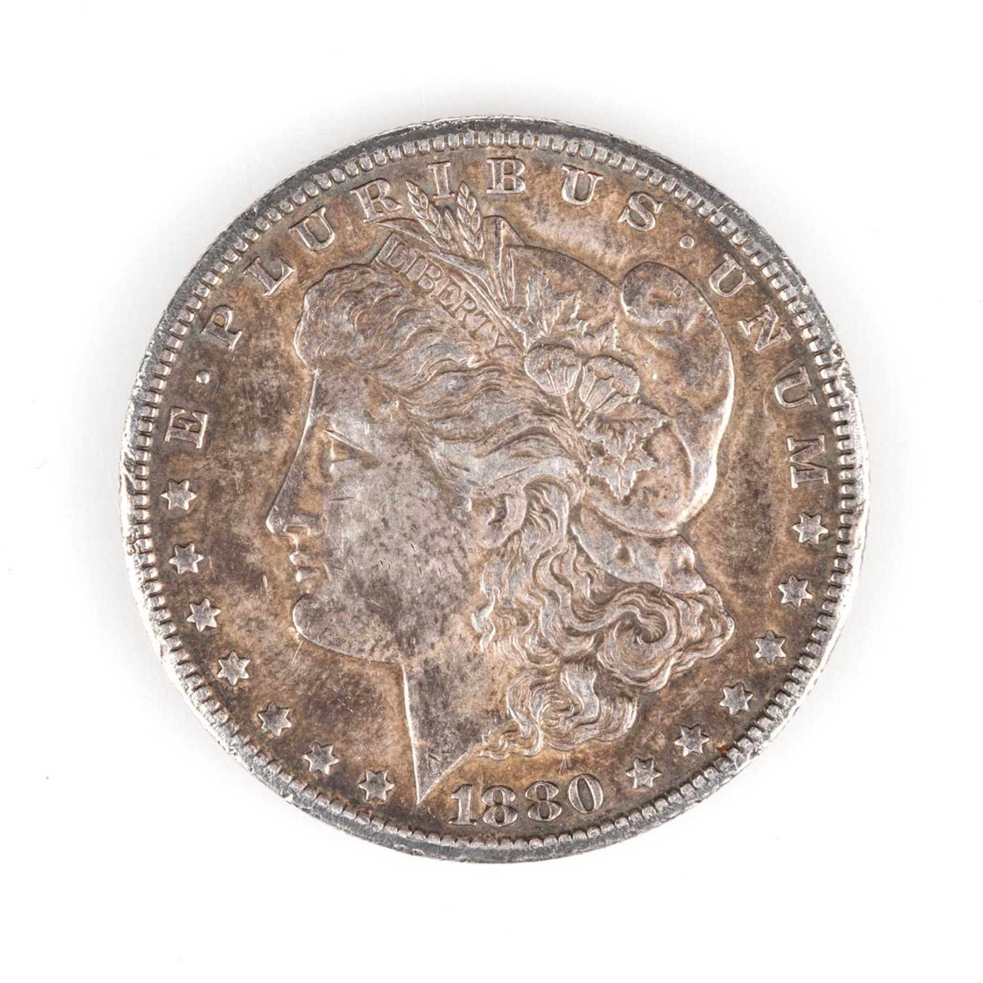 A USA CARSON CITY MORGAN SILVER DOLLAR, 1880 - Image 2 of 2