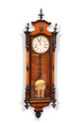 A 19TH CENTURY DOUBLE-WEIGHT VIENNA WALL CLOCK, CIRCA 1870