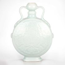 A CHINESE PORCELAIN MOON FLASK