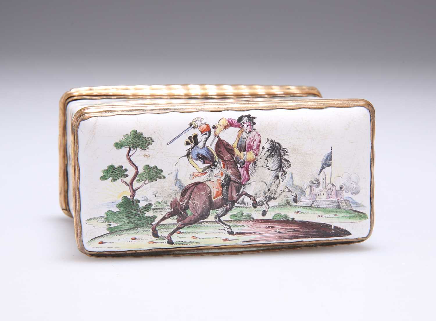 A RARE GERMAN ENAMEL DOUBLE-OPENING SNUFF BOX, FREDERICK THE GREAT, CIRCA 1730 - Image 4 of 7