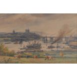 GEORGE COCHRANE KERR (EXH 1880-1907) ROCHESTER FROM FRINDSBURY HILL