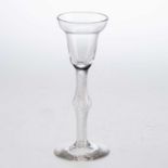 AN UNUSUAL WINE GLASS, 18TH CENTURY