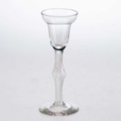 AN UNUSUAL WINE GLASS, 18TH CENTURY