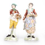 A PAIR OF 19TH CENTURY PORCELAIN FIGURES