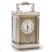 A LIMITED EDITION SILVER CARRIAGE CLOCK, BY CHARLES FRODSHAM