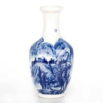 A CHINESE BLUE AND WHITE VASE, JUREN TANG ZHI MARK