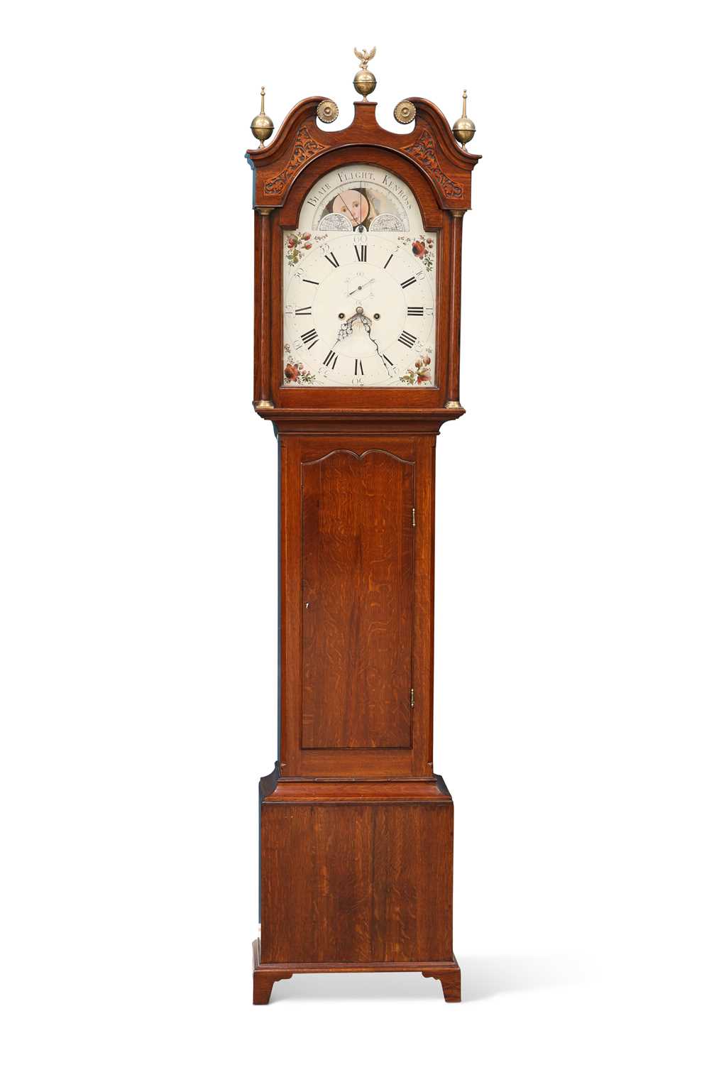 A GEORGE III SCOTTISH OAK 8-DAY LONGCASE CLOCK, BY BLAIR FLIGHT, KENROSS, CIRCA 1785