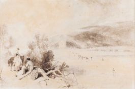 MYLES BIRKET FOSTER (1825-1899) A SCOTTISH SCENE, POSSIBLY BRAEMAR CASTLE