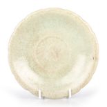 A CHINESE LONGQUAN CELADON GUAN-TYPE SHALLOW DISH SOUTHERN SONG DYNASTY (1127 – 1279)