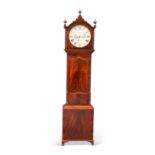 AN EARLY 19TH CENTURY MAHOGANY 8-DAY LONGCASE CLOCK, BY MONCAS OF LIVERPOOL, CIRCA 1820