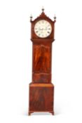 AN EARLY 19TH CENTURY MAHOGANY 8-DAY LONGCASE CLOCK, BY MONCAS OF LIVERPOOL, CIRCA 1820