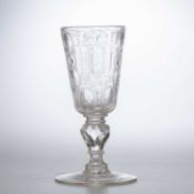 A LARGE CONTINENTAL CUT-GLASS GOBLET, 18TH/ 19TH CENTURY
