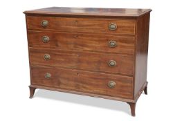 A GEORGE III MAHOGANY SECRETAIRE CHEST OF DRAWERS, ATTRIBUTED TO GILLOWS, CIRCA 1790