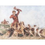 19TH CENTURY ENGLISH SCHOOL, FOX HUNTING SCENE