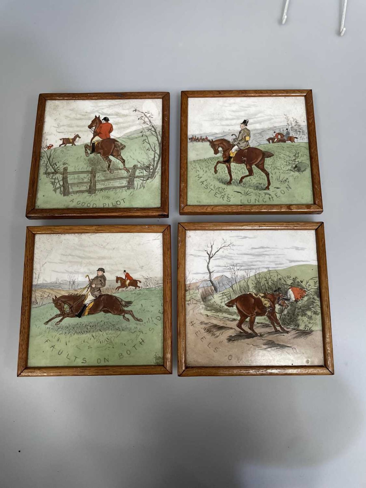 ELEVEN MINTONS POTTERY 'HUNTING' TILES - Image 2 of 7