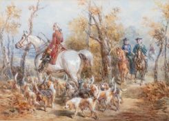 FREDERICK TAYLER PRWS (1802-1889) OUT WITH THE HOUNDS