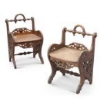 A PAIR OF GOTHIC REVIVAL OAK CHAIRS, 19TH CENTURY