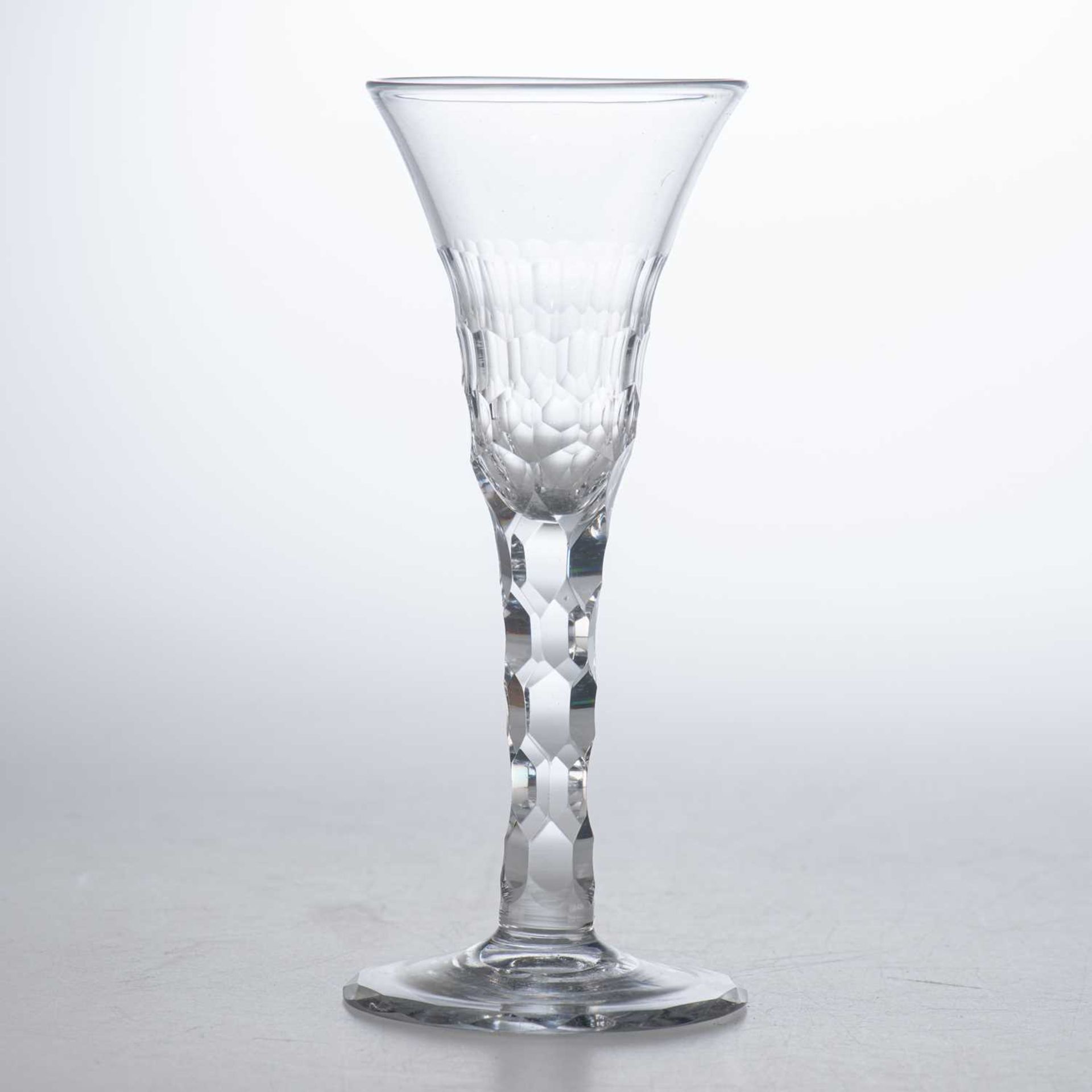 A RARE 18TH CENTURY WINE GLASS