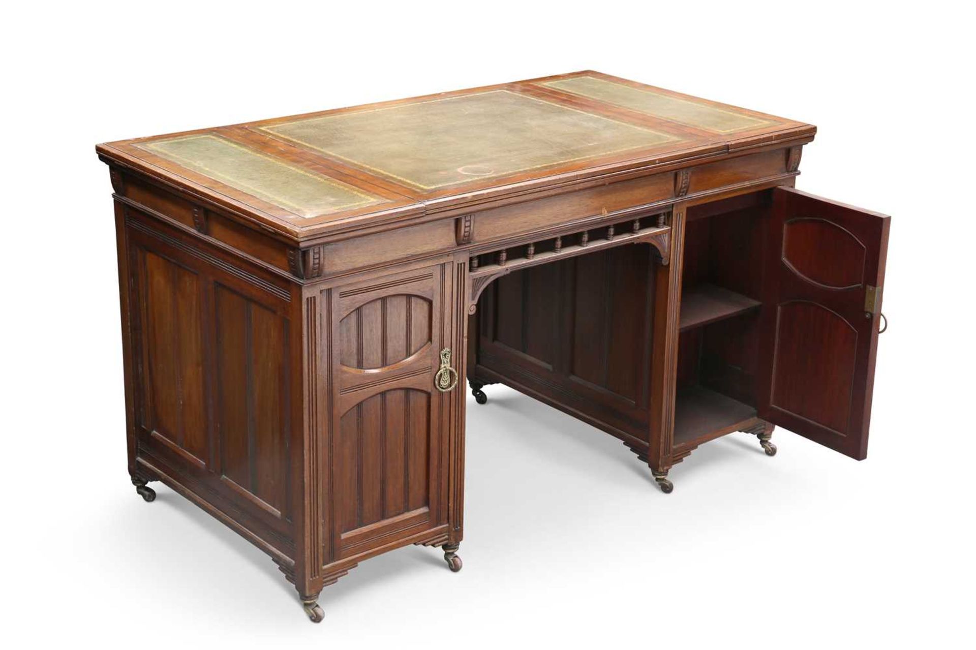 A LATE 19TH CENTURY MAHOGANY DESK - Image 3 of 3