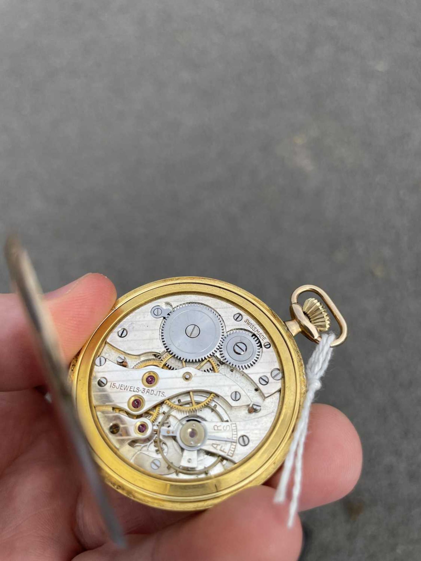A 9CT GOLD OPEN FACED POCKET WATCH - Image 3 of 3