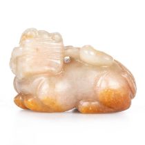 A CHINESE JADE CARVING OF A QILIN