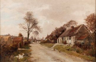 WILLIAM GREAVES (1852-1938) TRACK THROUGH THE VILLAGE