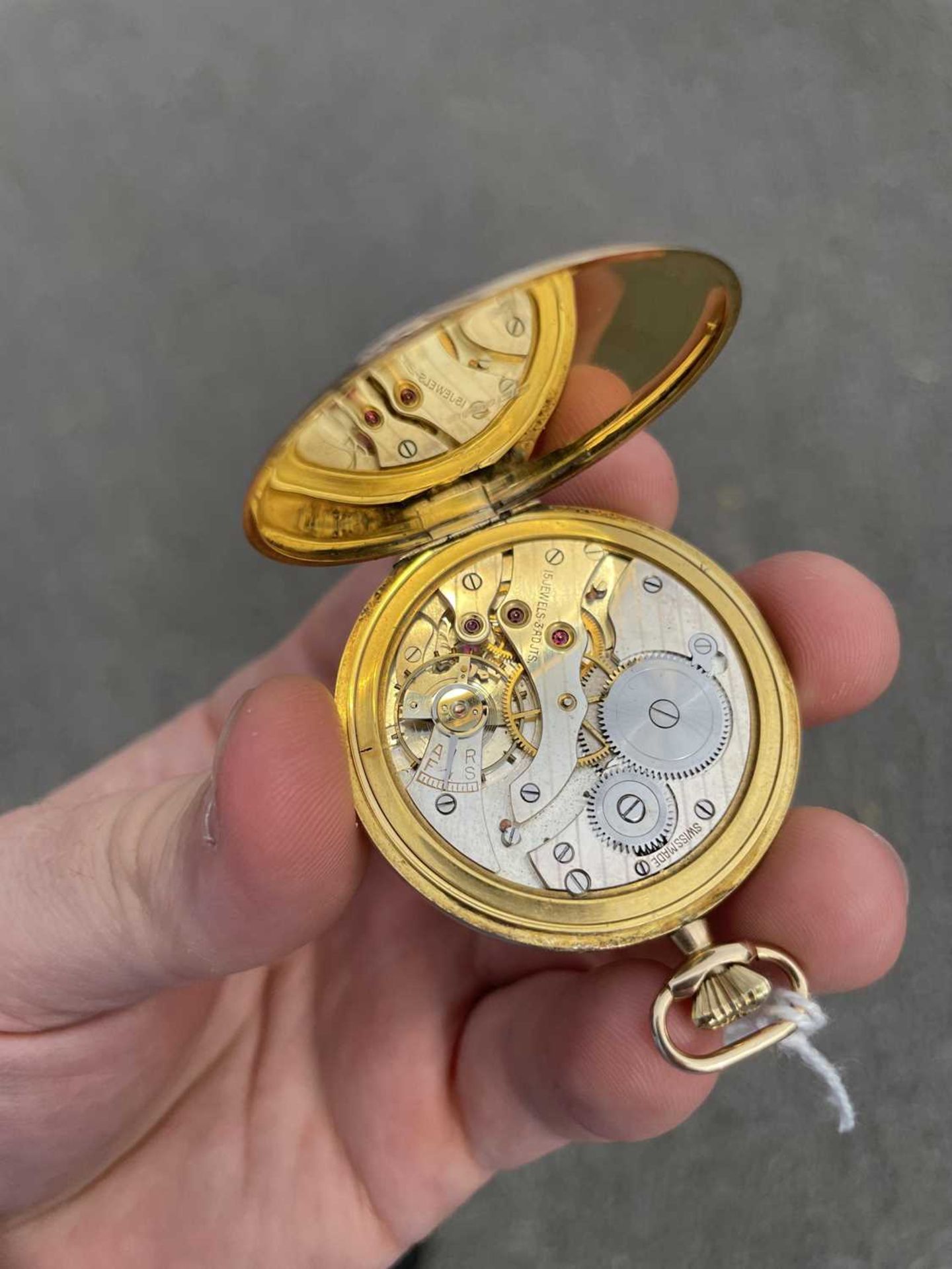 A 9CT GOLD OPEN FACED POCKET WATCH - Image 2 of 3